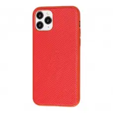 Чехол для iPhone 11 Pro Fiber Logo красный