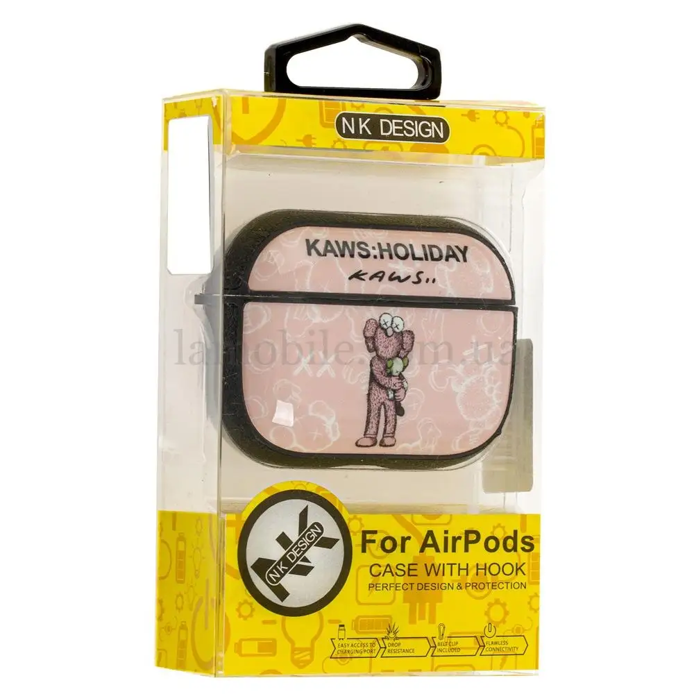 Чехол для AirPods Pro Young Style kaws uniqlo светло розовый