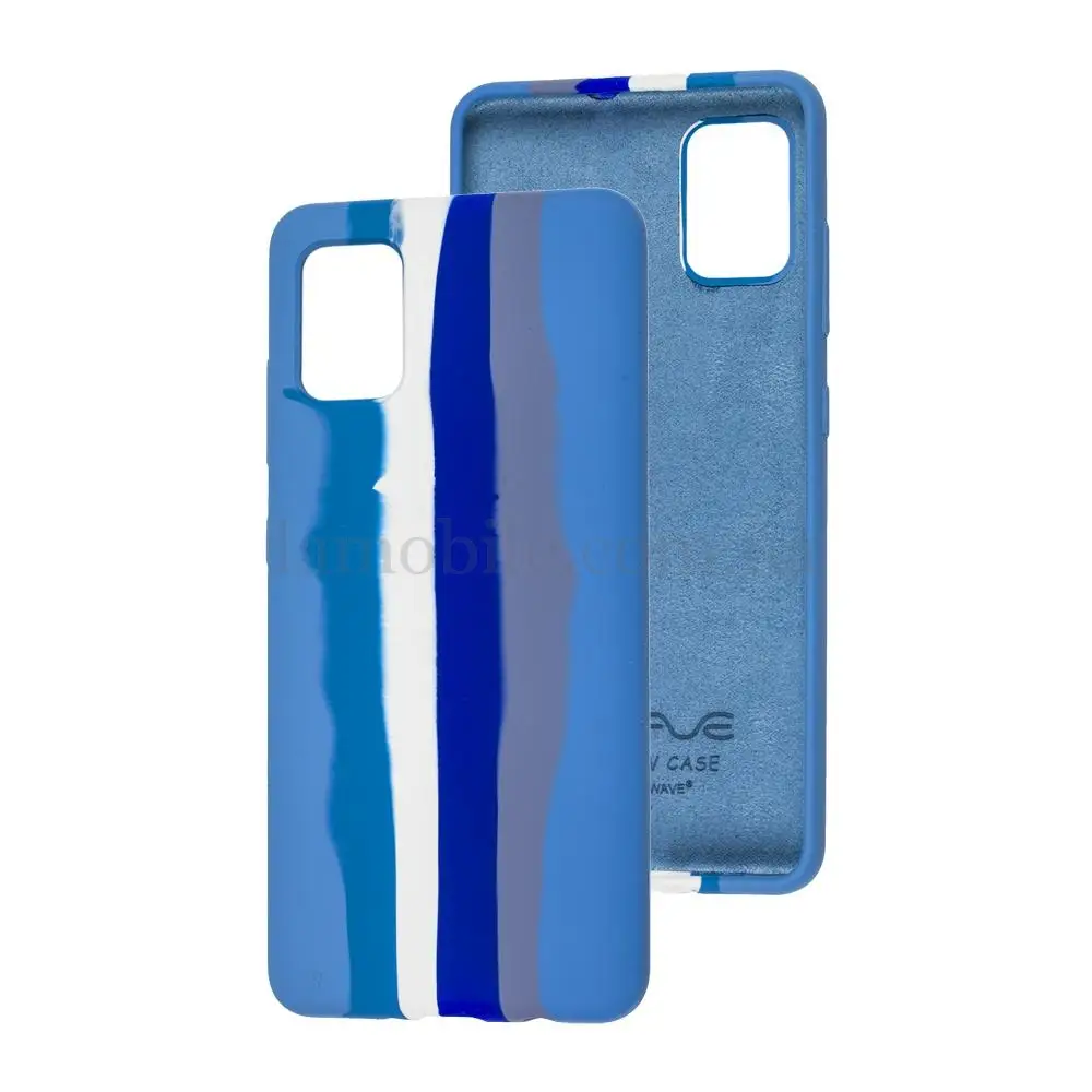 Чохол для Samsung Galaxy A51 (A515) Wave Rainbow blue