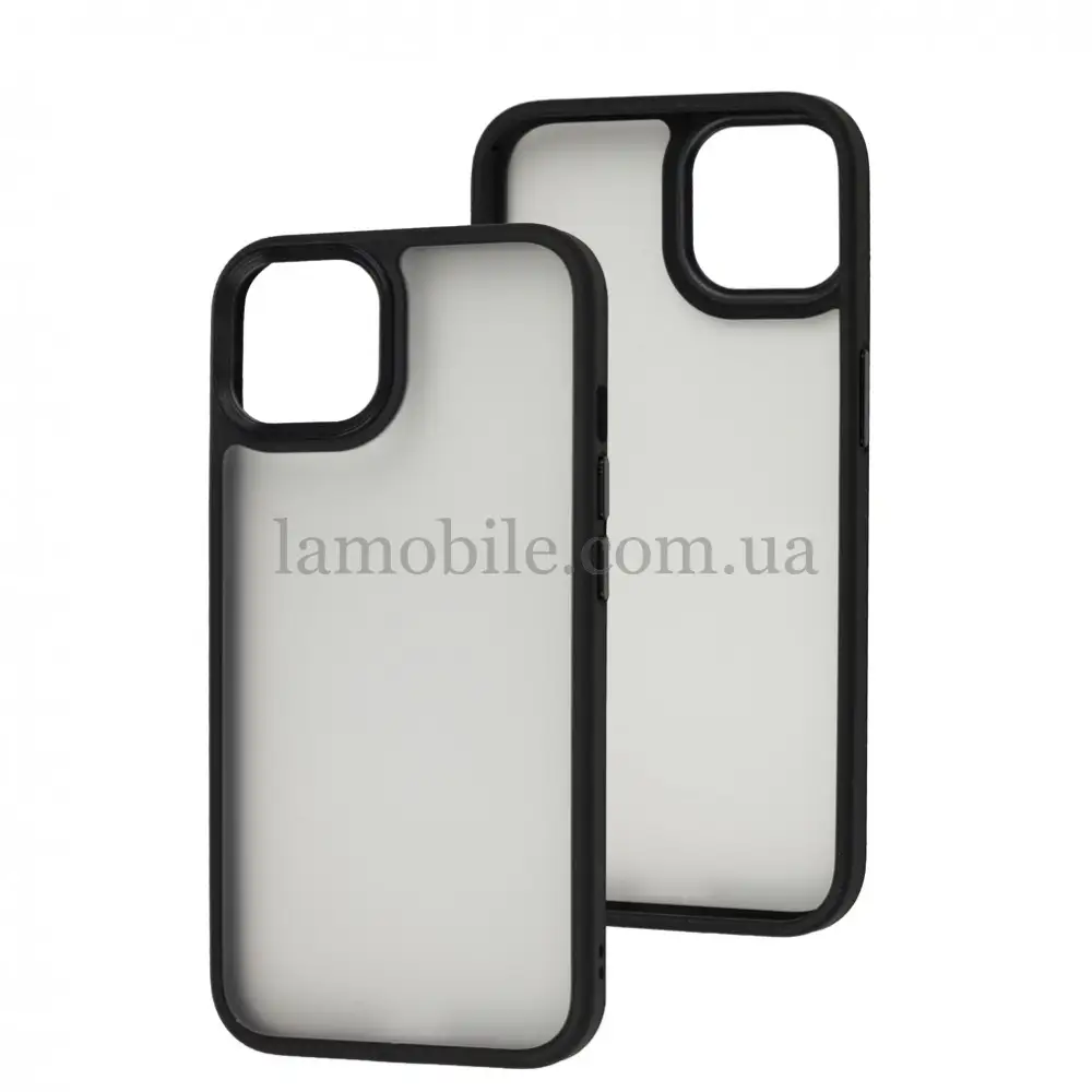 Чохол для iPhone 13 Shadow Matte Metal Buttons чорний