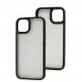 Чохол для iPhone 13 Shadow Matte Metal Buttons чорний