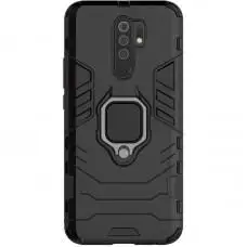 Чохол для Xiaomi Redmi 9 Transformer Ring ударостійкий з кільцем чорний