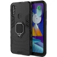 Чохол для Samsung Galaxy A11 / M11 Transformer Ring ударостійкий з кільцем чорний