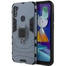 Чохол для Samsung Galaxy A11 / M11 Transformer Ring ударостійкий з кільцем сірий