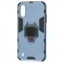 Чехол ударопрочный Transformer Ring для Samsung Galaxy A01 (A015) с кольцом серый