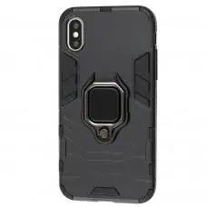 Чохол удароміцний Transformer Ring для iPhone X/Xs із кільцем чорний