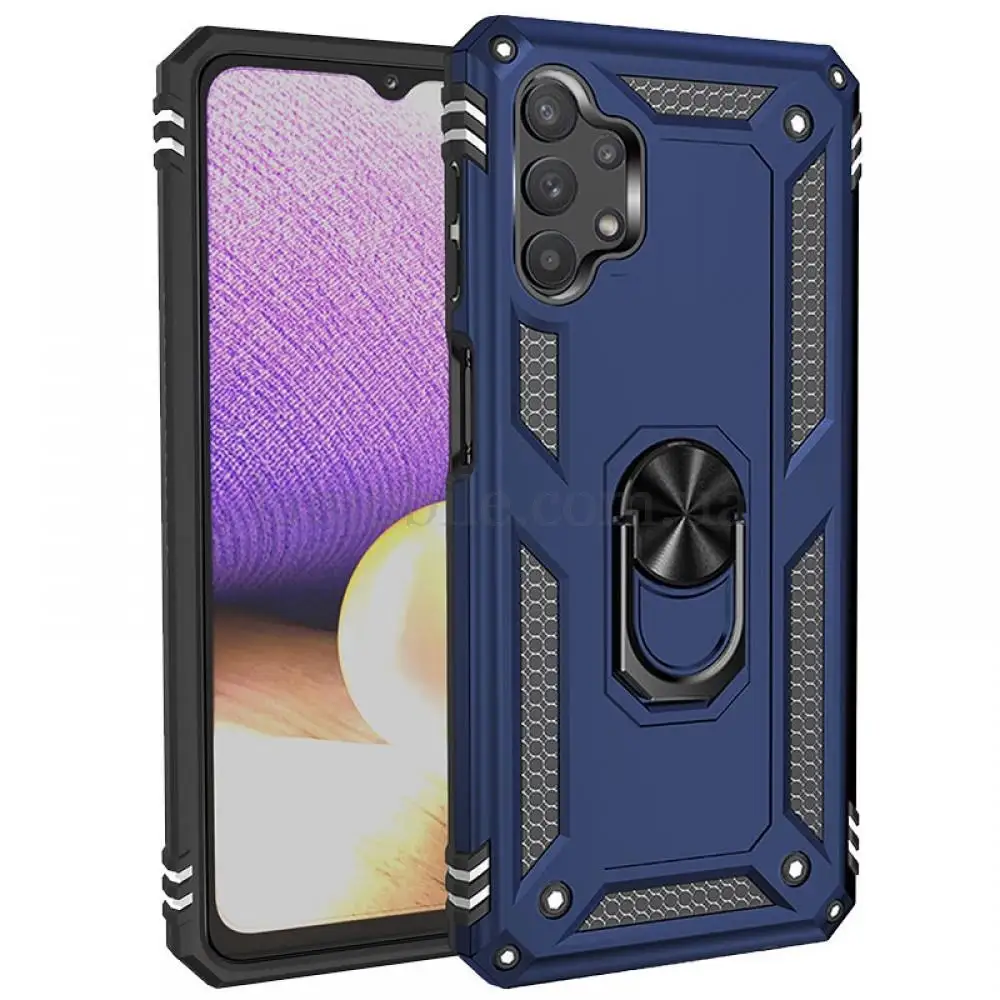 Чехол для Samsung Galaxy A72 Serge Ring ударопрочный синий