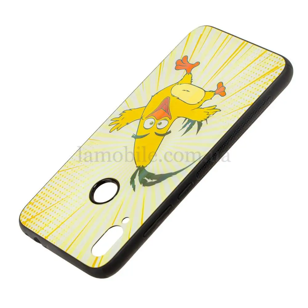 Чехол для Xiaomi Redmi Note 7 glass "Angry Birds" Chuck