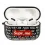 Чехол для AirPods Pro Young Style supreme черный дизайн 2