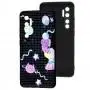Чохол для Xiaomi Mi Note 10 Lite Wave Fancy purple space / black