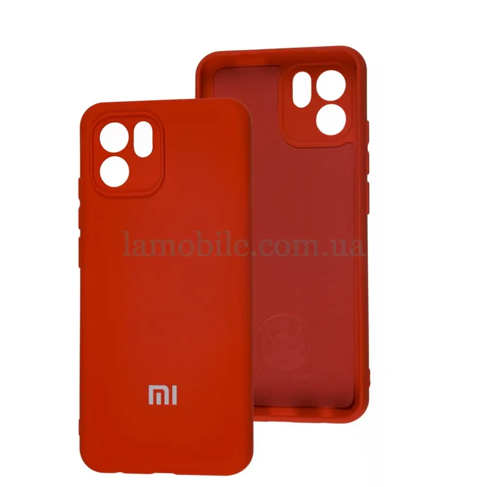 Чехол для Xiaomi Redmi A1 Silicone Full camera красный