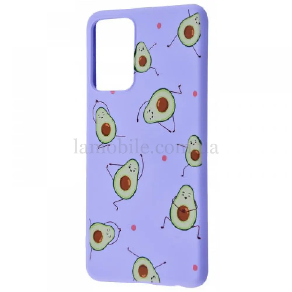 Чехол для Samsung Galaxy A72 (A726) Wave Fancy avocado / light purple