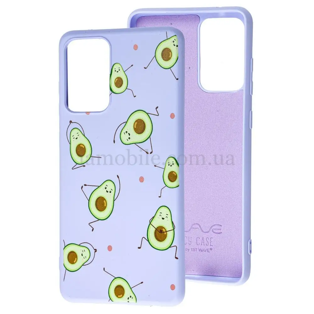 Чехол для Samsung Galaxy A72 (A726) Wave Fancy avocado / light purple
