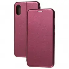 Чохол книжка Premium для Samsung Galaxy A02 (A022) бордовий