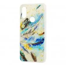 Чехол для Xiaomi Redmi 7 Art confetti "перья"
