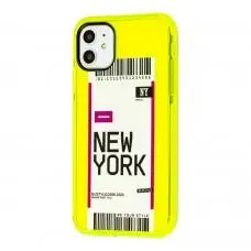 Чехол для iPhone 11 Acid Yellow New York