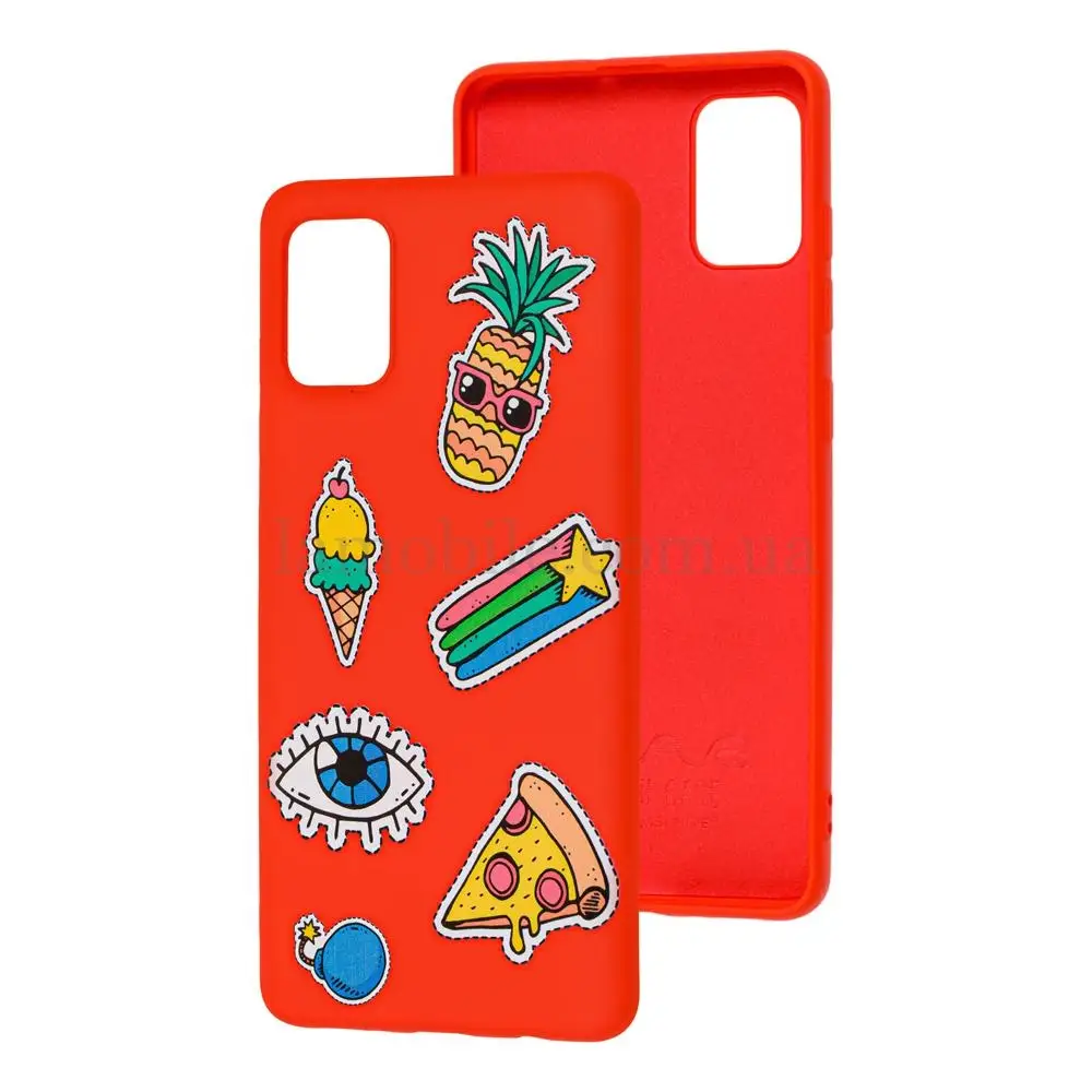 Чехол для Samsung Galaxy A51 (A515) Wave Fancy color style / red