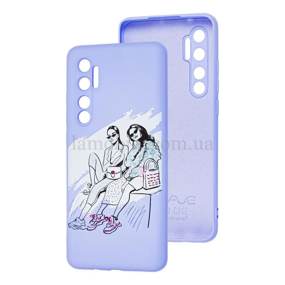 Чохол для Xiaomi Mi Note 10 Lite Wave Fancy fashion mode / light purple