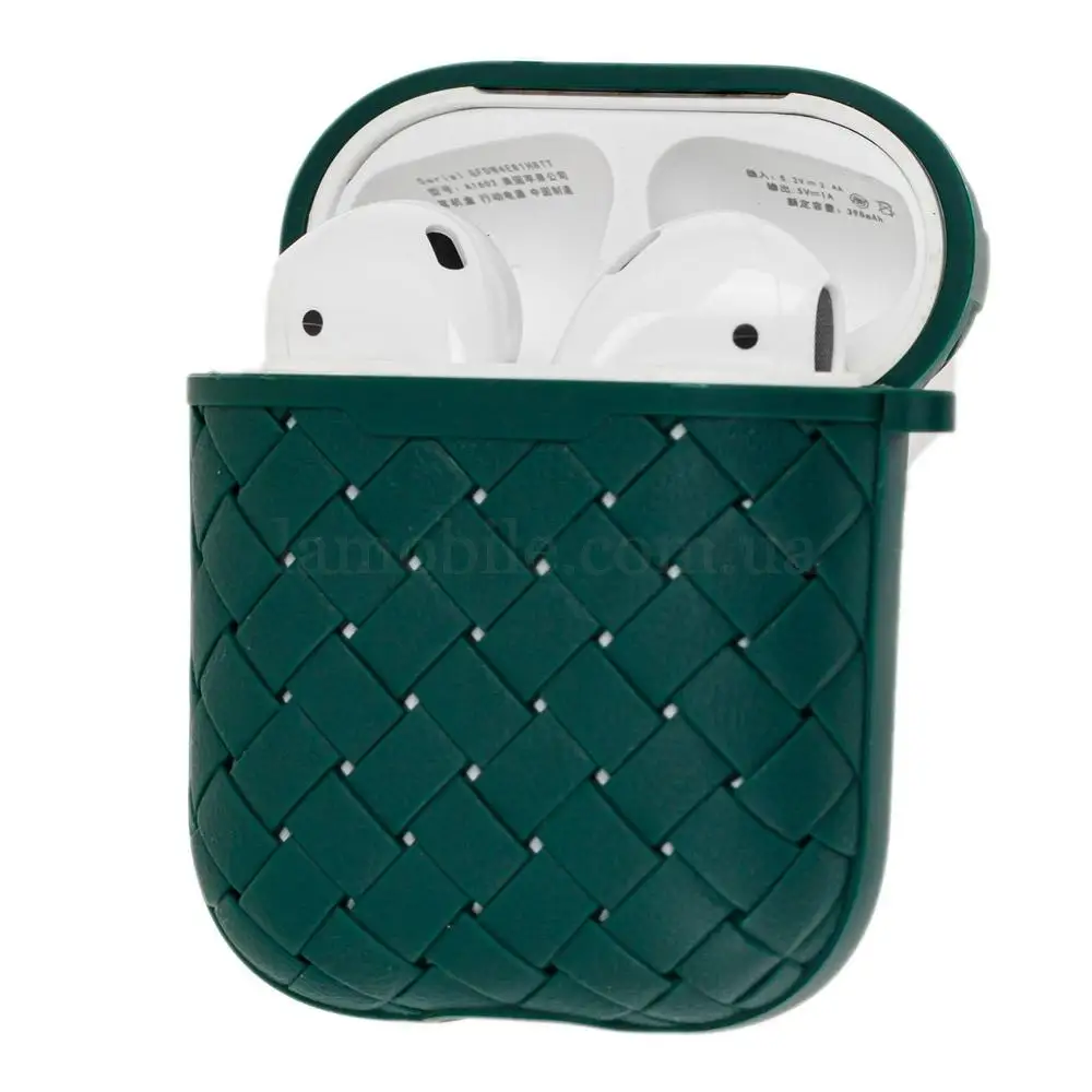 Чохол для AirPods Weaving зелений ліс