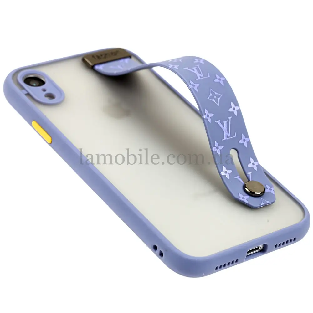 Чехол для iPhone Xr WristBand LV лавандовый 