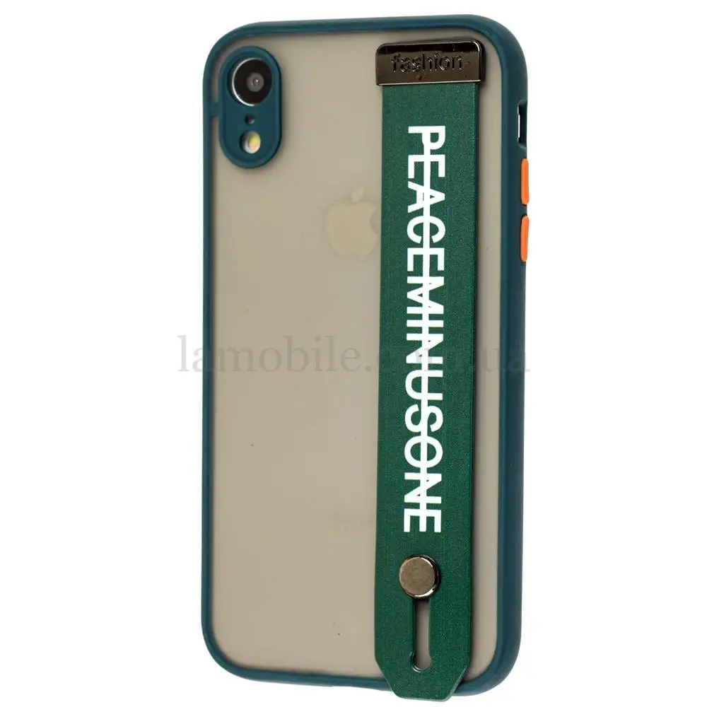 Чохол для iPhone Xr WristBand peace зелений