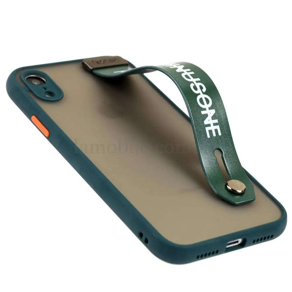 Чохол для iPhone Xr WristBand peace зелений