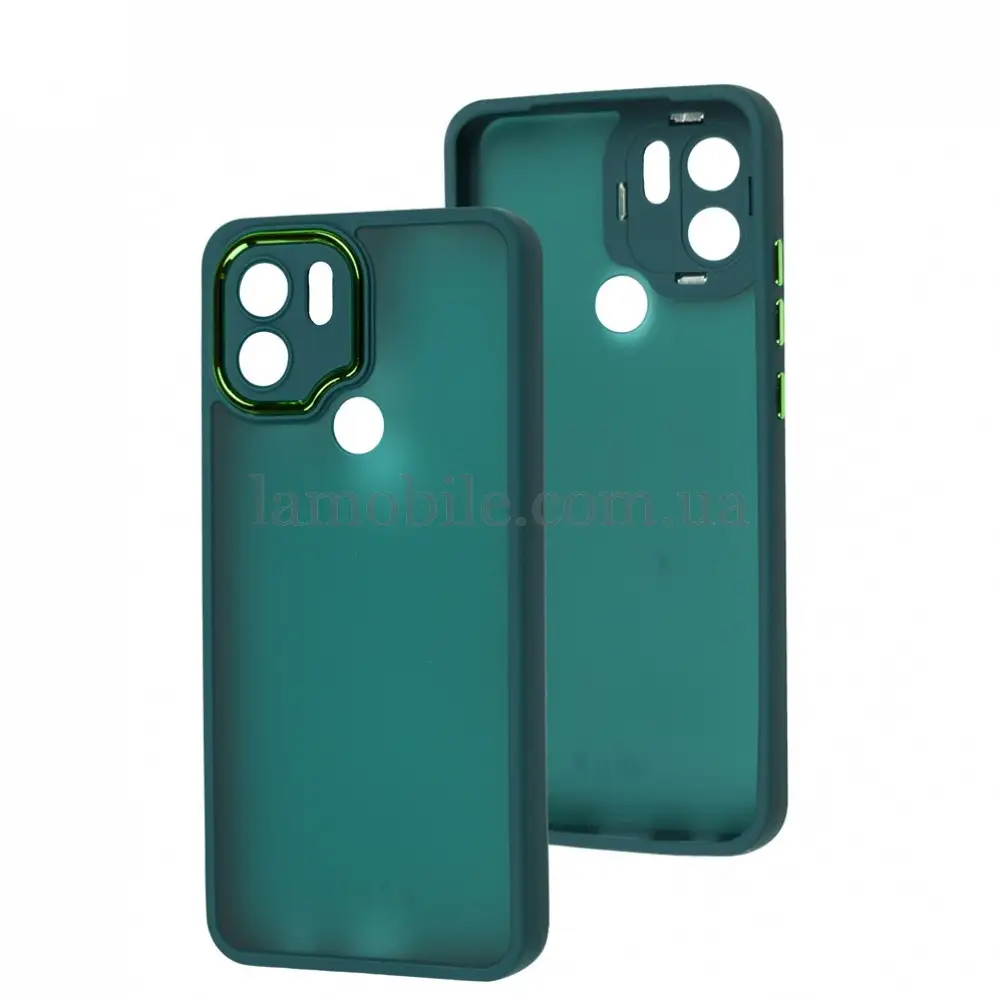 Чохол для Xiaomi Redmi A1+ / A2+ Luxury Metal Lens зелений