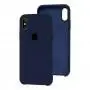 Чохол silicone case для iPhone X / Xs темно синій