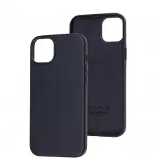 Чехол для iPhone 15 Plus WAVE Premium leather MagSafe ink
