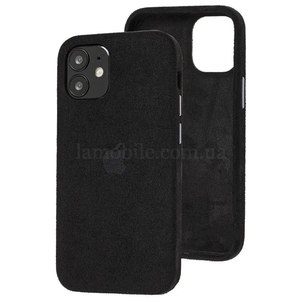Чохол для iPhone 12 mini Alcantara 360 чорний