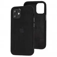 Чохол для iPhone 12 mini Alcantara 360 чорний