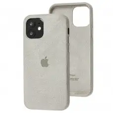 Чохол для iPhone 12 mini Alcantara 360 білий