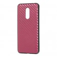 Чехол для Xiaomi Redmi 5 Plus hard carbon бордовый