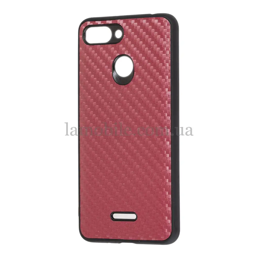 Чехол для Xiaomi Redmi 6 hard carbon бордовый