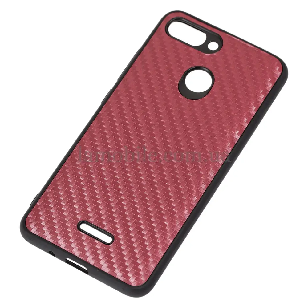 Чехол для Xiaomi Redmi 6 hard carbon бордовый
