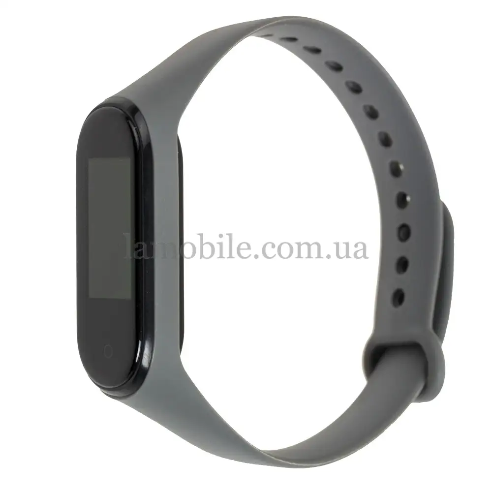 Ремешок для Xiaomi Mi Band 3 / 4 original design темно-серый