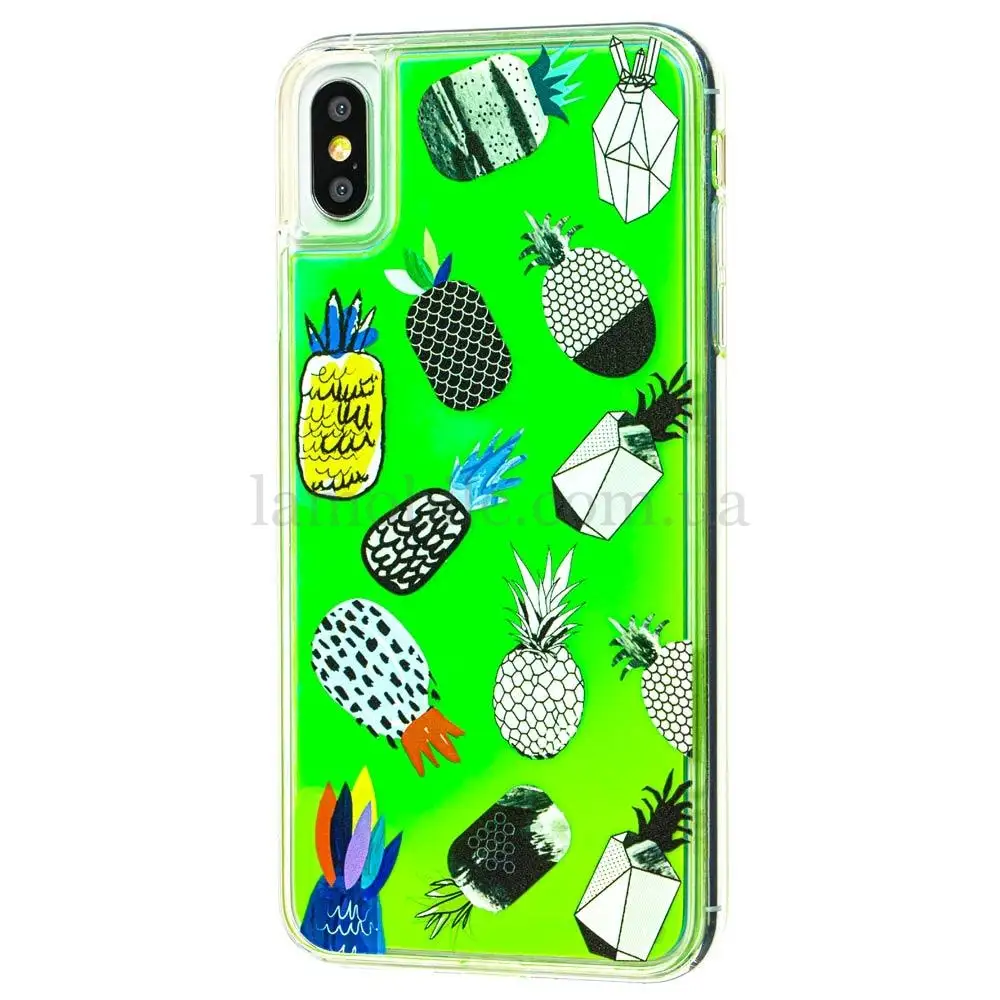 Чохол для iPhone Xs Max "Neon пісок" ананас