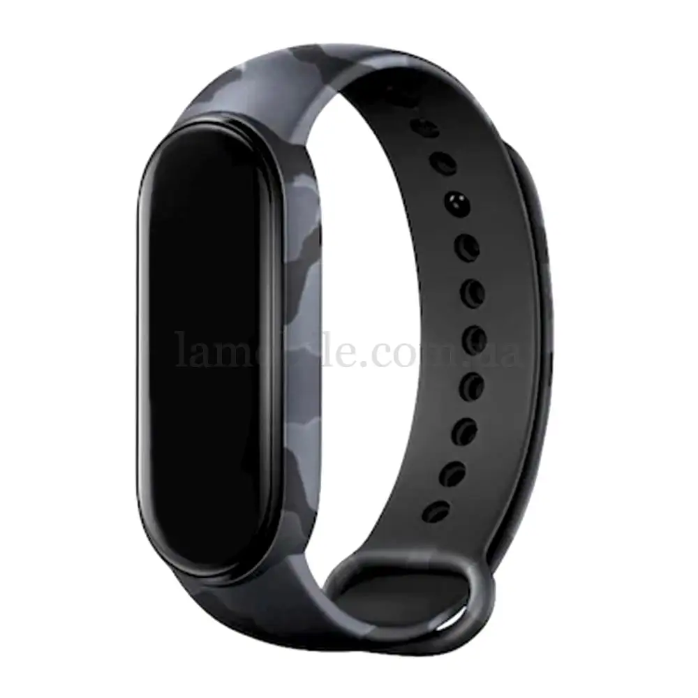 Ремешок для Xiaomi Mi Band 5 силиконовый хаки серый
