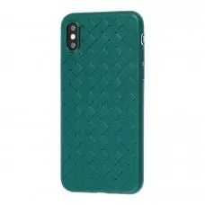 Чехол для iPhone X / Xs Weaving case зеленый