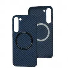 Чохол для Samsung Galaxy S23+ (S916) Wave Carbon MagSafe blue
