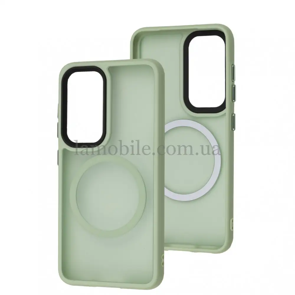 Чехол для Samsung Galaxy S23 (S911) WAVE Matte Insane MagSafe mint