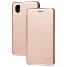 Чохол книжка Premium для Samsung Galaxy A01 Core (A013) рожево-золотистий