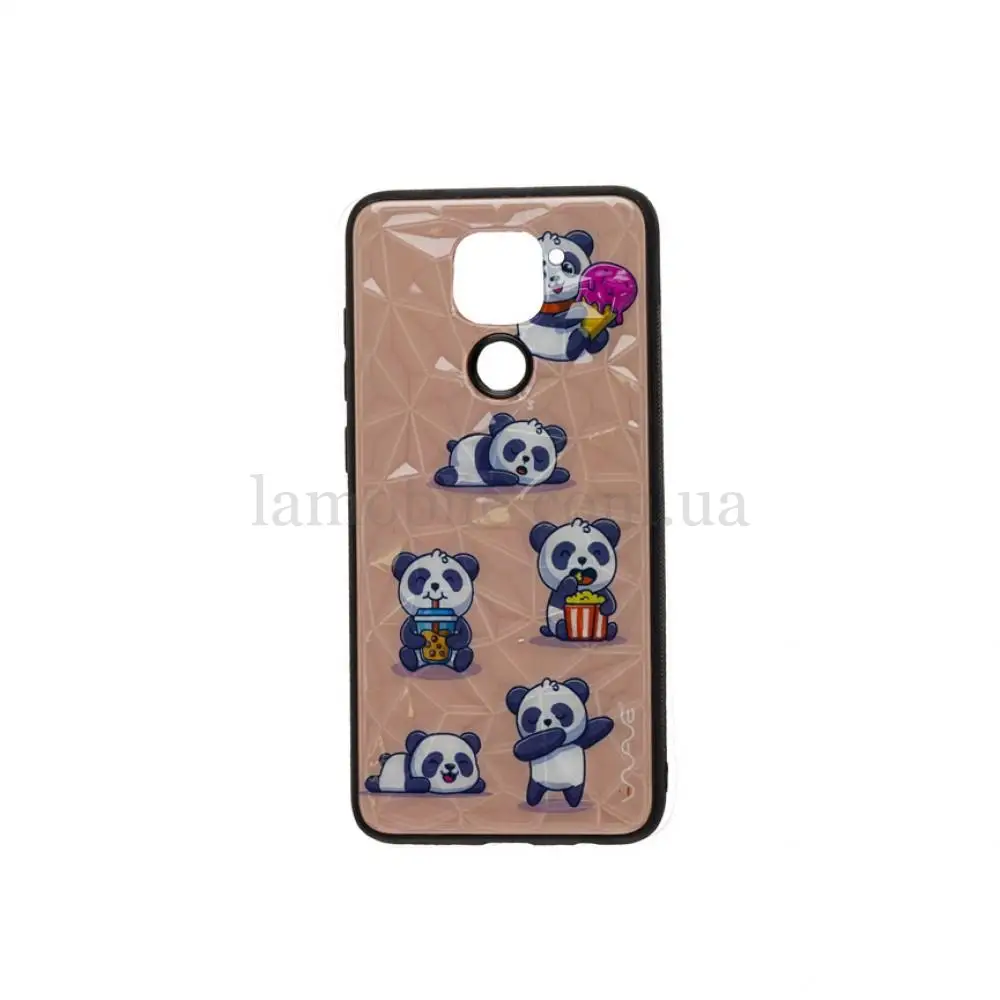 Чохол для Xiaomi Redmi Note 9 Wave Majesty baby panda / light pink