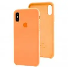 Чехол Silicone для iPhone X / Xs case папайя