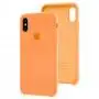 Чохол Silicone для iPhone X / Xs case папайя