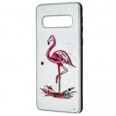 Чехол для Samsung Galaxy S10 (G973) Fashion mix фламинго