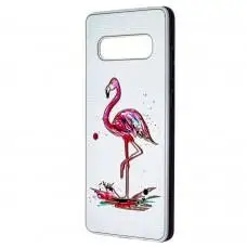 Чехол для Samsung Galaxy S10+ (G975) Fashion mix фламинго