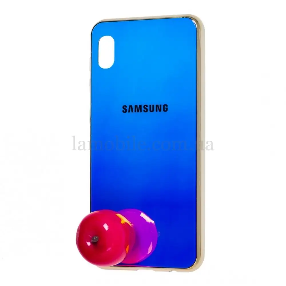 Чехол Shining для Samsung Galaxy A10 (A105) зеркальный голубой