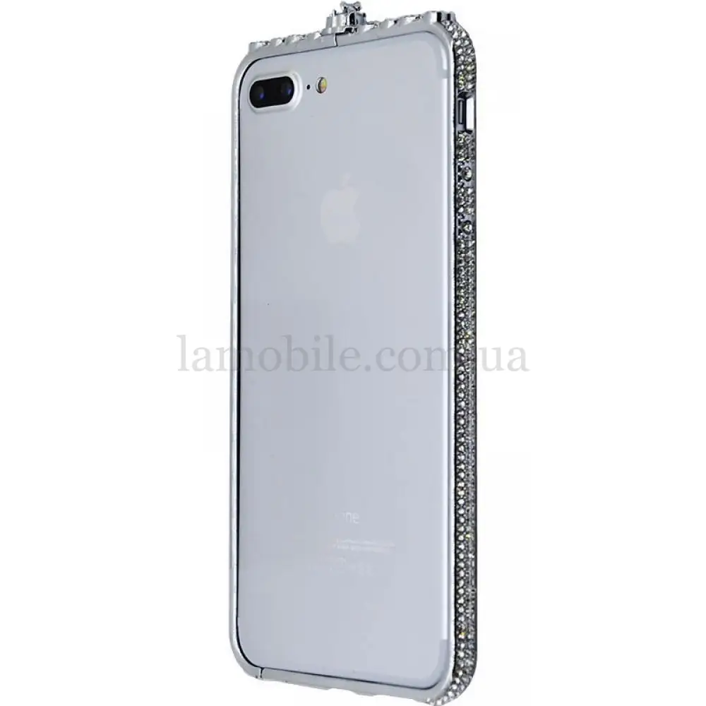 Бампер Crystal Swarovski для iPhone 7 Plus серебристый