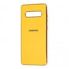 Чехол для Samsung Galaxy S10 (G973) Silicone case (TPU) желтый